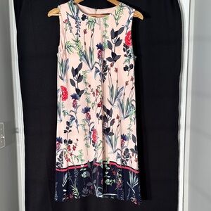 Tommy Hilfiger Light Pink Allover Floral Botanical Print Cocktail Dress Sz 12
